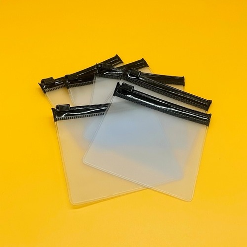 PVC 반투명 블랙슬라이드 지퍼백  두께0.2 ) 11가지 사이즈  소량인쇄 별도사이즈 제작가능  [100장]