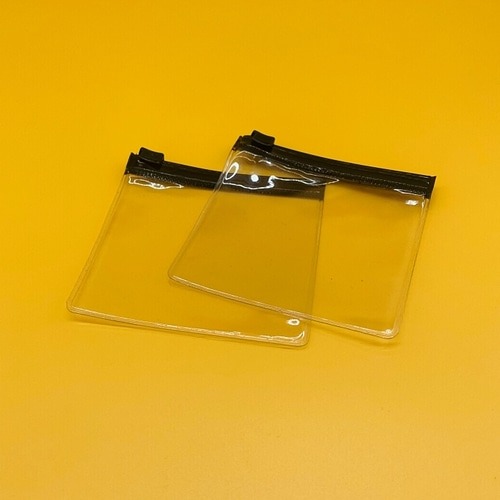 PVC 투명 블랙슬라이드 지퍼백  두께0.2 ) 11가지 사이즈  소량인쇄 별도사이즈 제작가능  [100장]